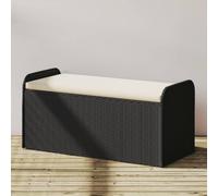 Banc de jardin avec rangement - Banc d'extérieur - Pour jardiner et se détendre - Sac de rangement étanche - 115 x 51 x 52 cm