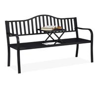 Relaxdays Banc de jardin avec table pliante