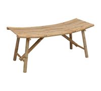 Banc de Jardin Bambou 110 x 45 x 50 cm Marron Naturel | Design Courbe Moderne, Léger et Robuste, Intérieur Extérieur, Entretien Facile
