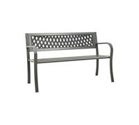 Banc de jardin 125 cm acier gris