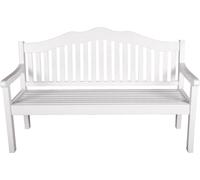 Banc de jardin Banc en bois Banc 3 places en eucalyptus laqué blanc100