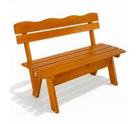 Banc de jardin Beautissu résistant aux intempéries en bois 2 places 120 cm de large Tromsö