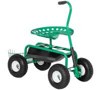 Banc de jardin, caractéristiques de mobilité, rangement pour outils, vert