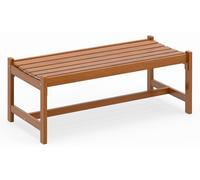 Banc de jardin COSTWAY en bois, banc sans dossier, banc 2 places en bois, banc de balcon en bois, banc à fleurs pour jardin, balcon ou terrasse, 112 x 51 x 41,5 cm, couleur naturelle