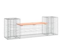 vidaXL Banc de jardin en gabions 183x41x60,5 cm Bois massif Douglas