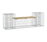 Banc de jardin design gabion 183x41x60,5cm bois de pin imprégné