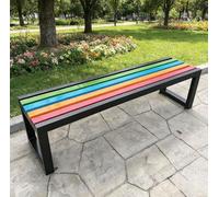 Banc de jardin d'extérieur 2 à 3 places résistant aux intempéries, imperméable et résistant au soleil, montage facile, parfait pour terrasse, balcon, cour et terrasse