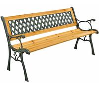 Banc de jardin en bois Banc de jardin en métal avec dossier
