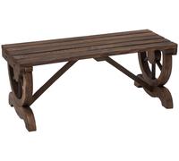Banc de jardin en bois résistant aux intempéries, 98 x 50 x 39,5 cm, banc rustique pour mobilier de jardin, durable et élégant,