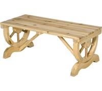 Banc De Jardin En Bois Résistant Aux Intempéries Meubles De Jardin Banc Rustique Naturel 98 X 50 X 39,5 Cm