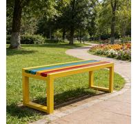Banc de jardin en bois résistant aux intempéries pour une utilisation en extérieur, métal e avec acier galvanisé, assemblage facile pour terrasse et jardin