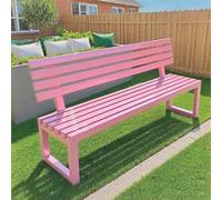Banc de jardin en métal avec dossier, imperméable et antirouille, capacité de 200 kg, fourrure épaisse pour jardin et jardin, 100 x 40 x 85 cm