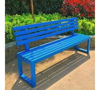 Banc de jardin en métal avec dossier - Imperméable et antirouille pour terrasse, jardin et Ln - Capacité de 200 kg, fourrure de parc 120 × 40 × 85 cm