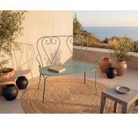 Banc de jardin en métal façon fer forgé - Vert amande - GUERMANTES de MYLIA