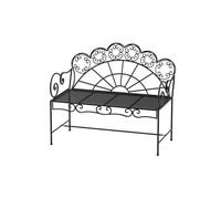 Banc De Jardin En Métal Outsunny 2 Places 107 X 55,5 X 90,5 Cm, Acier Inoxydable Robuste Et Durable, Noir Multicolore