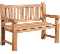 Banc de jardin en teck Jackson V2, avec dossier, résistant aux intempéries, stable et massif | Couleur : teck | Dimensions : 200 cm