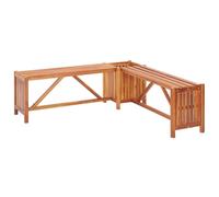 Banc de jardin et jardinière 117x117x40 cm Bois solide d'acacia