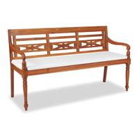 vidaXL Banc de jardin Batavia 150 cm en teck avec coussins