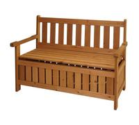 Banc De Jardin Hwc-L68 Avec Espace De Rangement, Outdoor Sapin Bois Mvg 114cm, Brun Marron