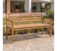 Banc de jardin HWC-N47, banc de parc Banc en bois, bois massif d'acacia MVG ~ sans coussins