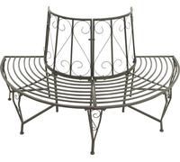 vidaXL Banc d'arbre demi-rond 160 cm - Acier
