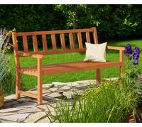 Banc de jardin Kensington 2 places en bois d’acacia 120 cm résistant aux intempéries Terrasse balcon extérieur parc