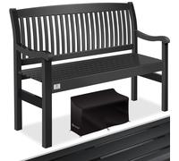 Banc de jardin KESSER® en bois, banc public résistant aux intempéries, pour 3 à 4 personnes, capacité de charge de 320 kg, avec housse incluse