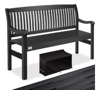 Banc de jardin KESSER® en bois, banc public résistant aux intempéries, pour 3 à 4 personnes, capacité de charge de 320 kg, avec housse incluse