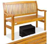 Banc de jardin KESSER® en bois, banc public résistant aux intempéries, pour 3 à 4 personnes, capacité de charge de 320 kg, avec housse incluse