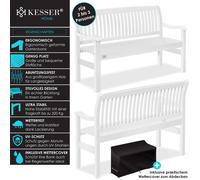 Banc de jardin KESSER® en bois, banc public résistant aux intempéries, pour 3 à 4 personnes, capacité de charge de 320 kg, avec housse incluse
