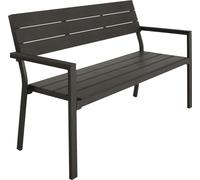 Banc de jardin Line 2 places avec structure en aluminium 128 x 59 x 88 cm - gris foncé