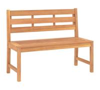 Banc De Jardin Meuble De Patio D'extérieur Terrasse 114 X 59 X 90 Cm Bois De Teck Solide Helloshop26 02_0011179 Multicolore