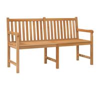 Banc De Jardin Meuble De Patio D'extérieur Terrasse 150 X 60 X 90 Cm Bois De Teck Solide Helloshop26 02_0011252 Multicolore