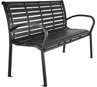Banc de jardin PINO 3 places 126 x 62 x 81,5cm - noir