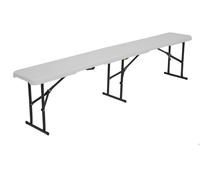 Banc de jardin pliable, blanc, 180 cm