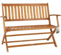 Banc de jardin pliable en bois d'eucalyptus certifié FSC 2 places banc en bois terrasse balcon jardin meuble d'extérieur