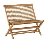 Banc de Jardin Pliable en Teck Ghana 100cm Naturel