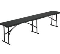 Banc de jardin pliant, gris foncé, 180 cm