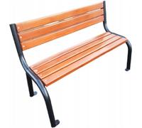 Banc de jardin QLS acier Banc de parc Banc de jardin Meubles de jardin bois dossier WIEN 9531