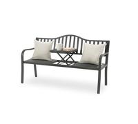 Relaxdays Banc de jardin avec table anthracite