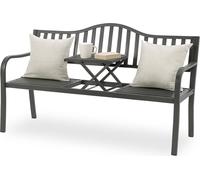 Relaxdays Banc de jardin avec table anthracite