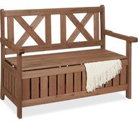 Relaxdays Banc de jardin avec rangement