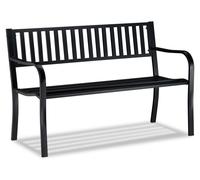 Relaxdays Banc de jardin métal noir