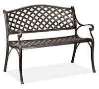 Relaxdays Banc de jardin en bronze noir