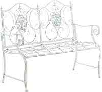 Banc de jardin romantique - TerrassesReproductionées avec sièges - Fer durable, fer de haute qualité | Couleur : blanc antique