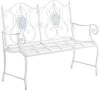 Banc de jardin romantique - TerrassesReproductionées avec sièges - Fer durable, fer de haute qualité | Couleur : blanc
