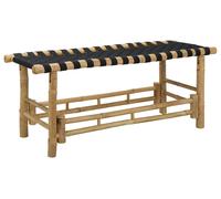 Banc de jardin vidaXL 110 x 38 x 40 cm en bambou naturel, de forme rectangulaire