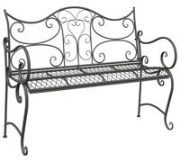 Banc de jardin vidaXL 2 places 114 x 56,5 x 90 cm en acier gris argenté