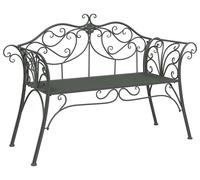 Banc de jardin vidaXL 2 places 130 x 47 x 90 cm en acier gris argenté