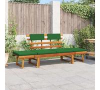 Banc de jardin vidaXL avec coussins 2-en-1
